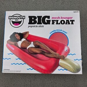 BigMouth Inc Popsicle Stick Mesh‎ Lounger Pool Float Unisex Red Novelty OS